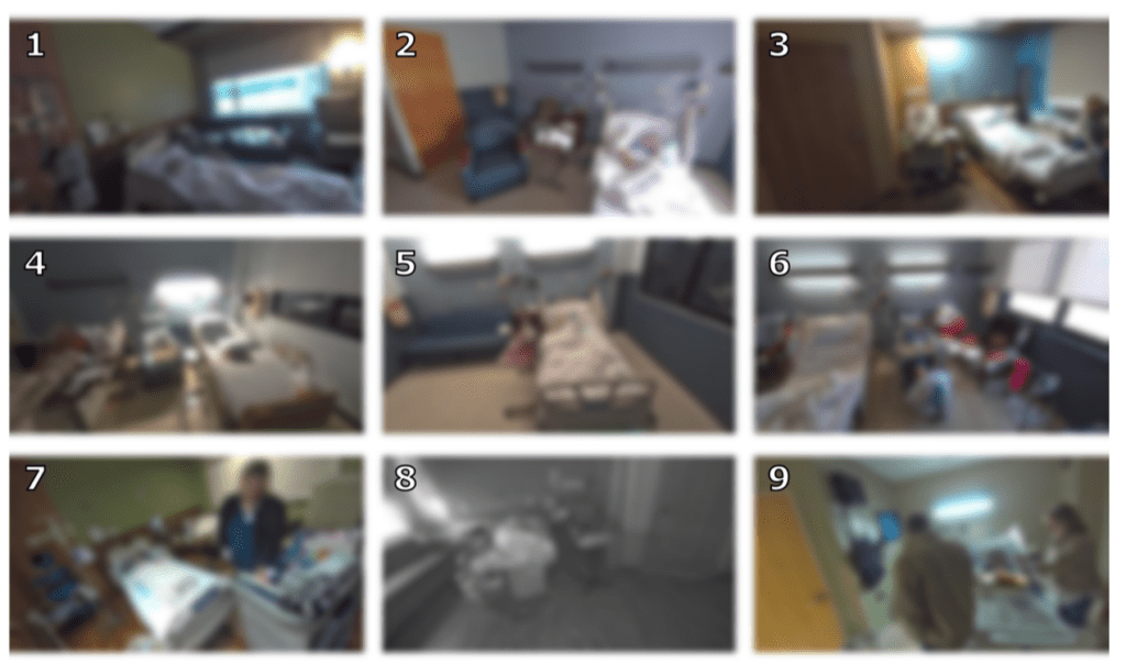 Representative Sample of Video Perspectives in a Hospital